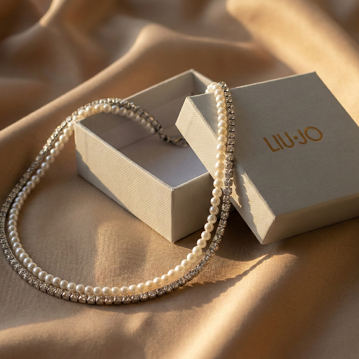 Liu Jo Lune Duo Silver Necklace - LJ3024