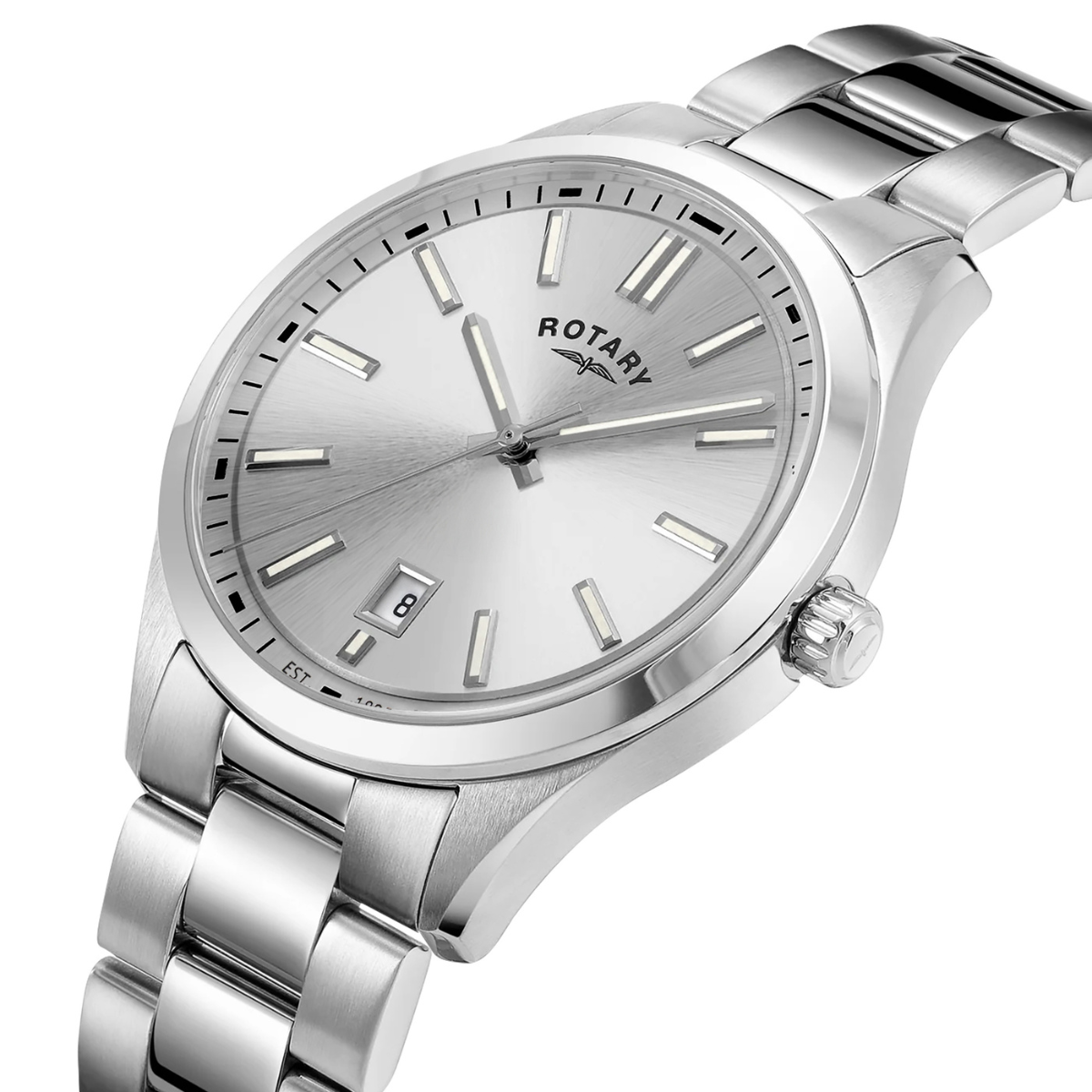 Rotary Men's Heritage Silver Dial Stainless Steel Bracelet Watch - GB05520/06