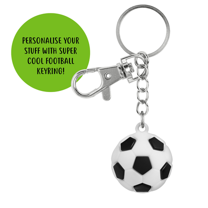 Tikkers Black Strap Time Teacher Watch and Football Keyring Set - ATK1095-SET