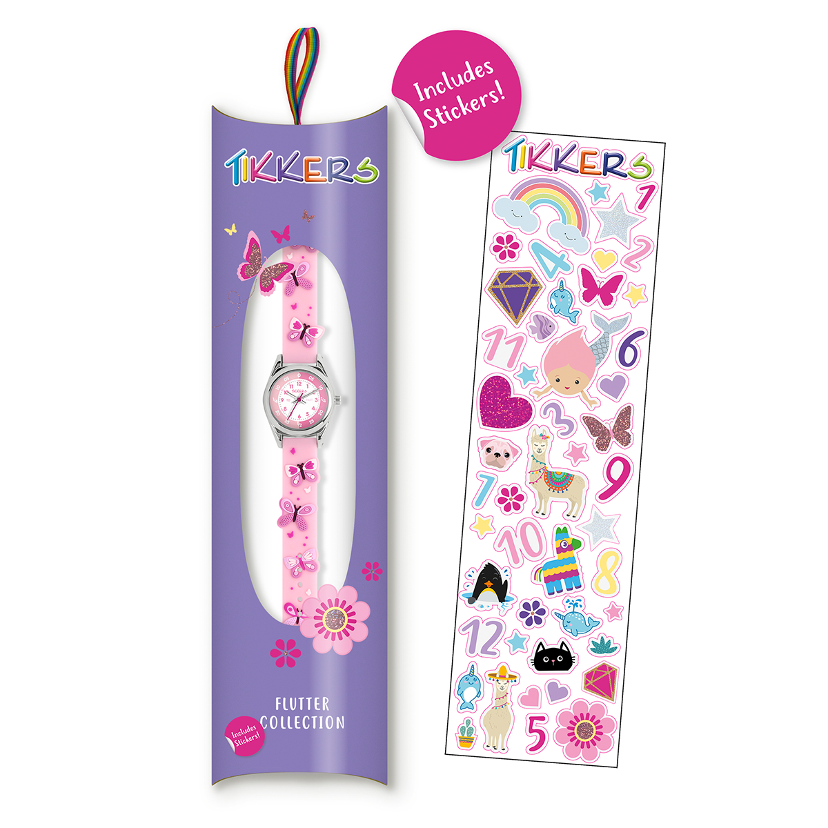 Tikkers 3D Butterfly Pink Girls Watch - ATK1111