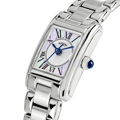 Rotary Ladies Heritage Astoria Mother Of Pearl Dial Rectangular Stainless Steel Bracelet Watch - RLB10027/70
