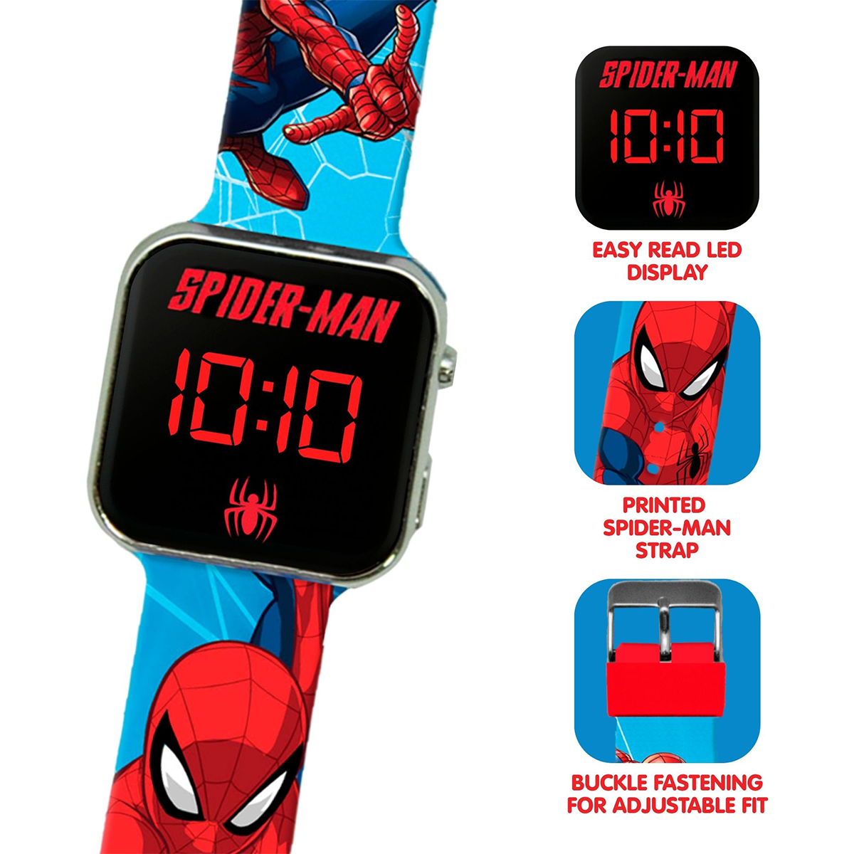 Spiderman Classic Design LED Boys Watch - SPD4987
