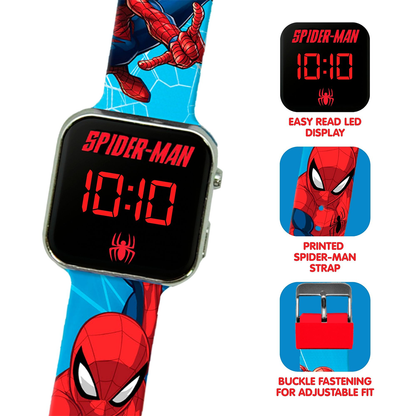 Spiderman Classic Design LED Boys Watch - SPD4987