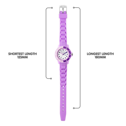 Tikkers Lilac Silicone strap Timer Teacher Watch - TK0218