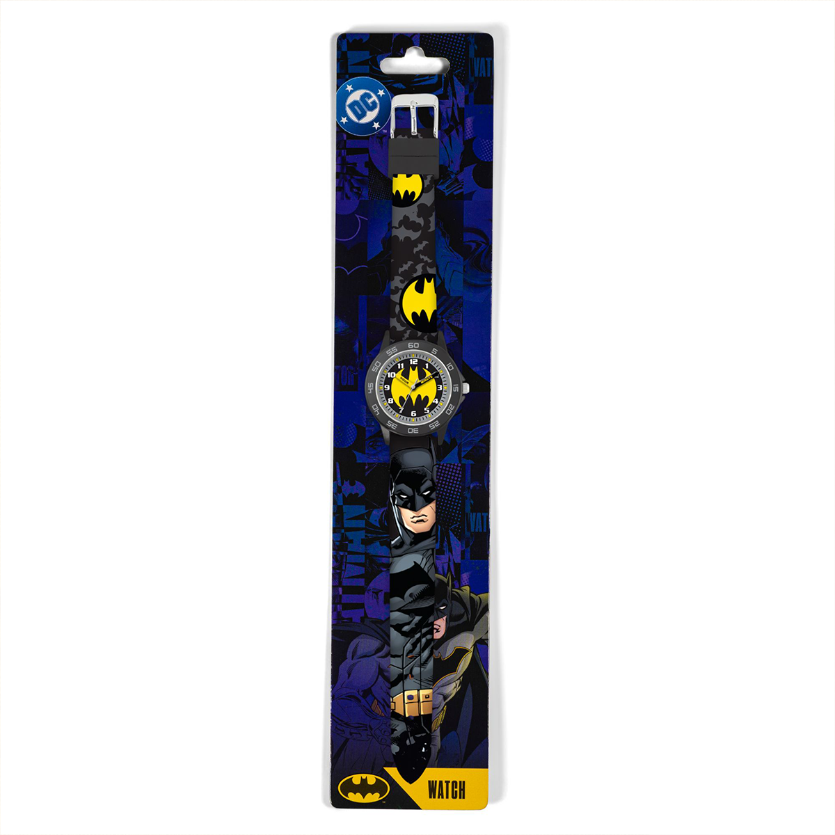 Batman Time Teacher Dial Quartz Watch with Silicone Strap for Kids - BAT9504