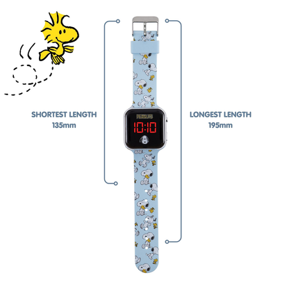 Snoopy Peanuts LED Display Watch with Silicone Character Strap for Kids - PEA4043