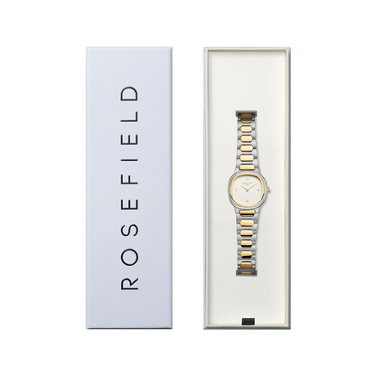 Rosefield Gaia Roman Indexes Gold / Cilinder Steel Strap Duotone - ORCDSD-OR03