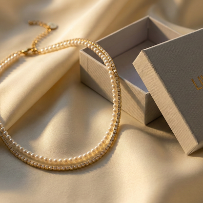 Liu Jo Lune Duo Gold Necklace - LJ3026