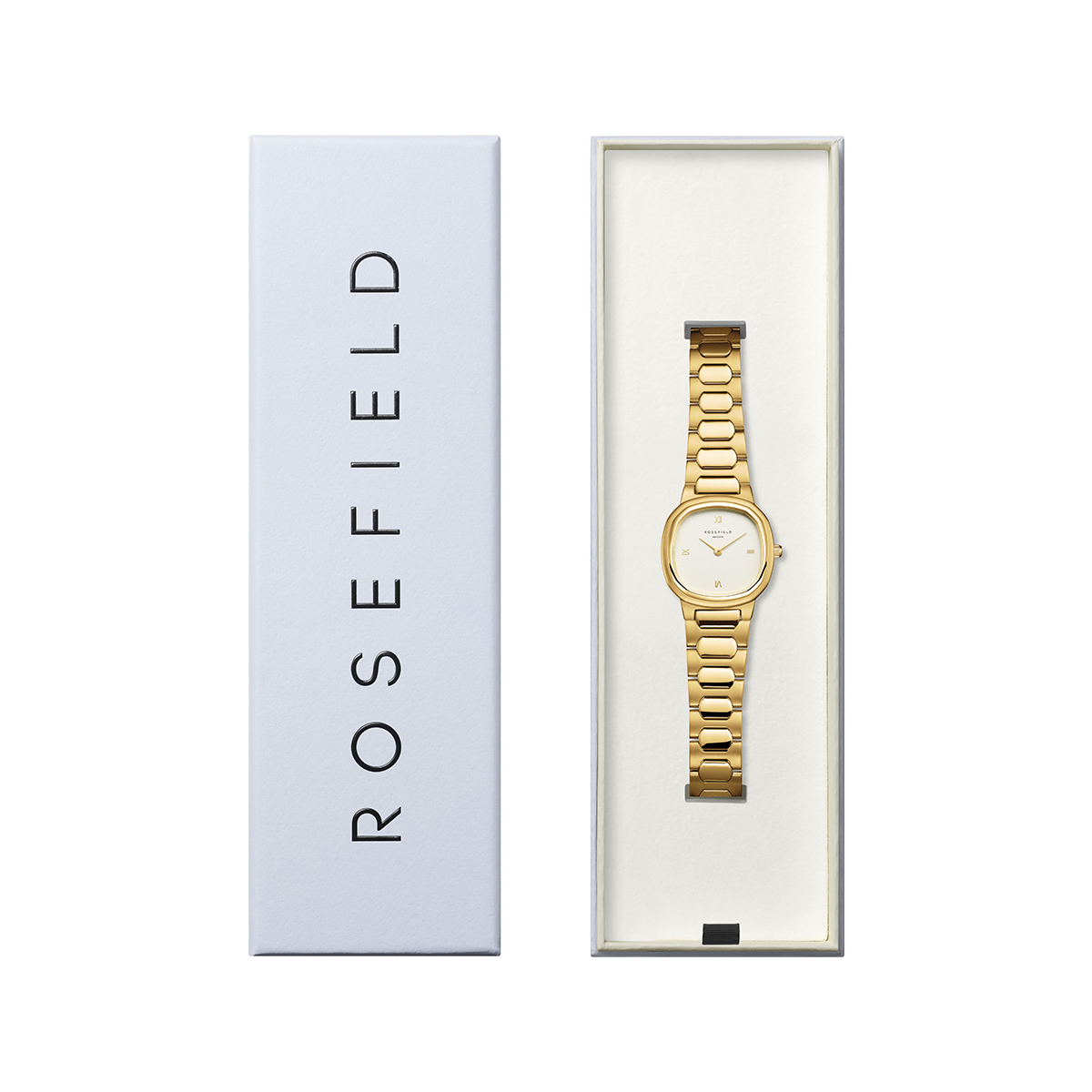 Rosefield Gaia Roman Indexes Gold / Cilinder Steel Strap Matte & Shine Gold - ORCGSG-OR01