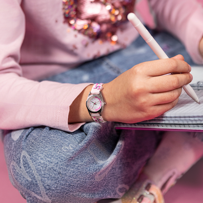 Tikkers 3D Butterfly Pink Girls Watch - ATK1111