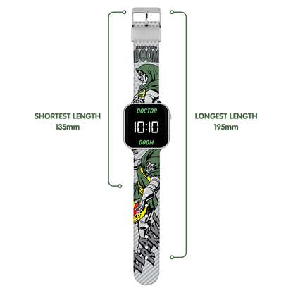 Doctor Doom LED Display Watch with Silicone Character Strap for Kids - DRD4009