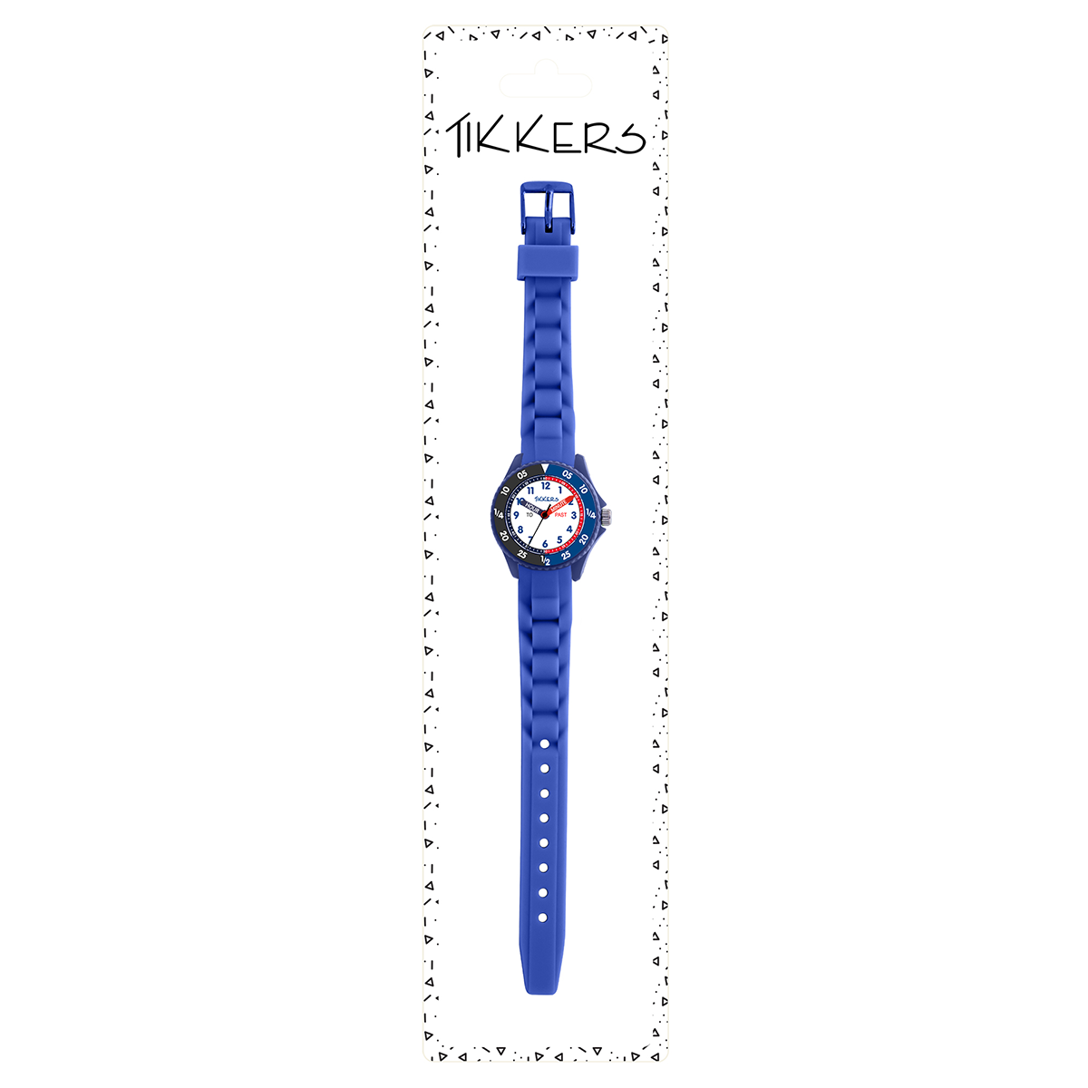 Tikkers Kids Blue & Black Silicone Time Teacher Boys Watch - ATK1088