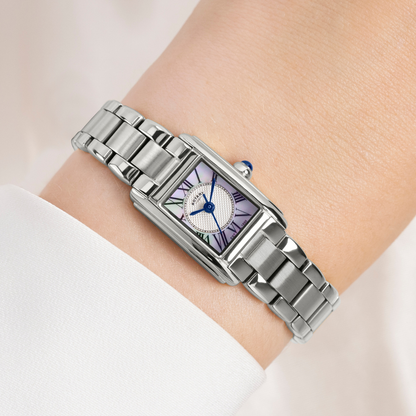 Rotary Ladies Heritage Astoria Mother Of Pearl Dial Rectangular Stainless Steel Bracelet Watch - RLB10027/70