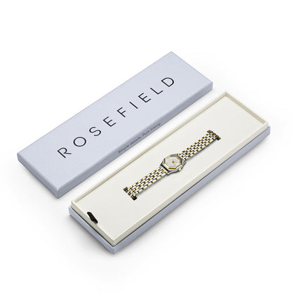Rosefield Gemme White, Two Tone Steel Gold - GWSSS-G03