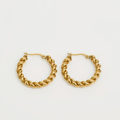 Liu Jo Noir Golden Hoops - LJ2408