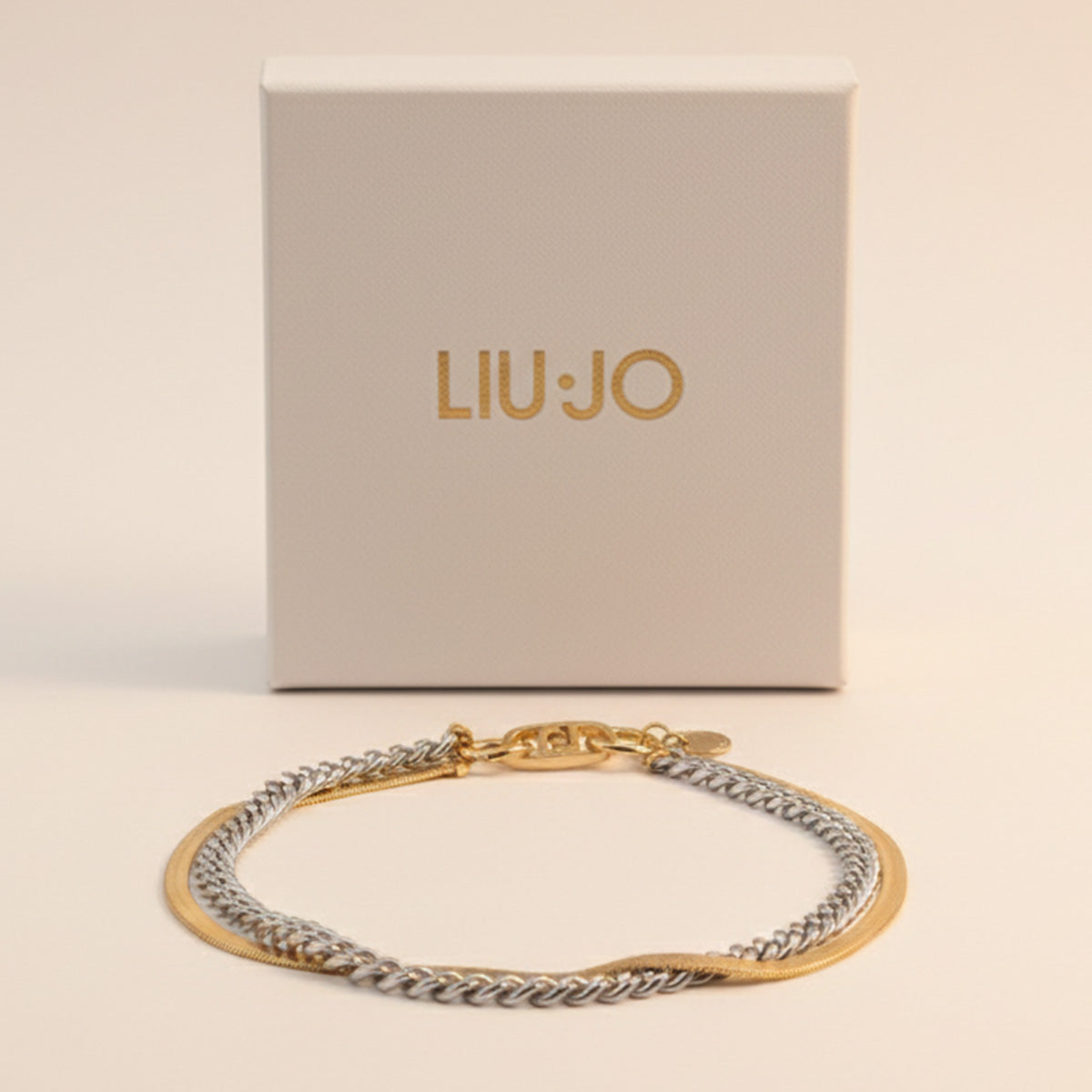Liu Jo Double Layered Gold Bracelet - LJ2780