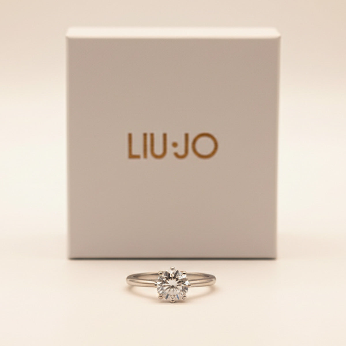 Liu Jo crystal crown silver ring - LJ2582