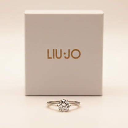 Liu Jo crystal crown silver ring - LJ2582