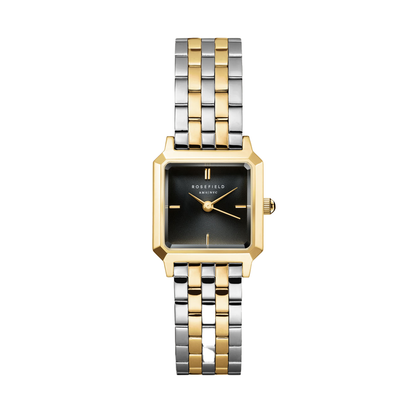 Rosefield Boxelle Black Sunray Steel Duotone Gold Silver - BBDSG-B07