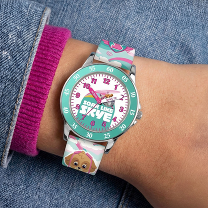 Paw Patrol Time Teacher Dial Quartz Watch with Silicone Strap for Kids - PAW5020