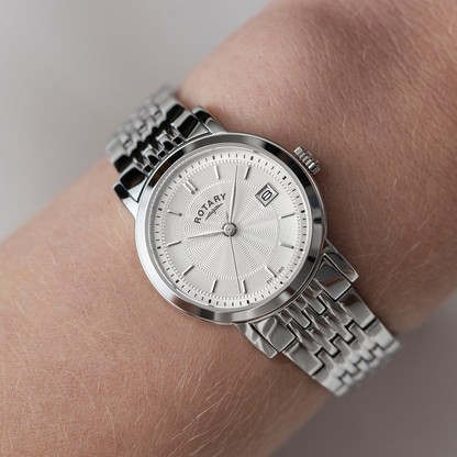 Rotary Ladies Heritage White Dial Stainless Steel Bracelet Watch - LB05420/02