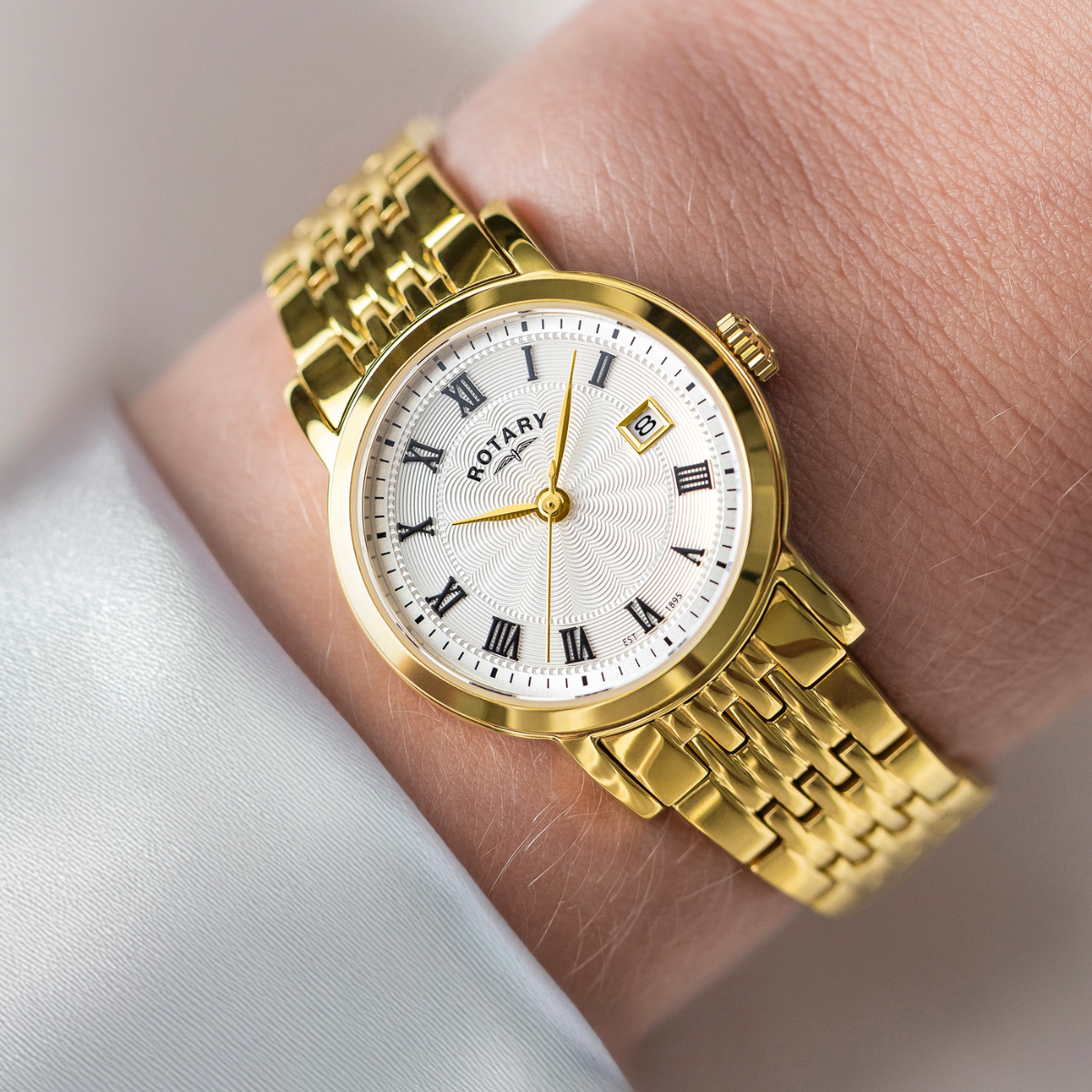 Rotary Ladies Heritage Gold Plated Stainless Steel Bracelet Watch - LB05423/01