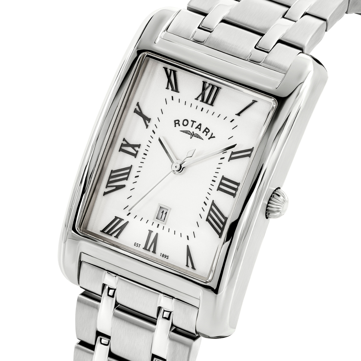 Rotary Men's Heritage Astoria Rectangular Stainless Steel Bracelet Watch - RGB05750/01