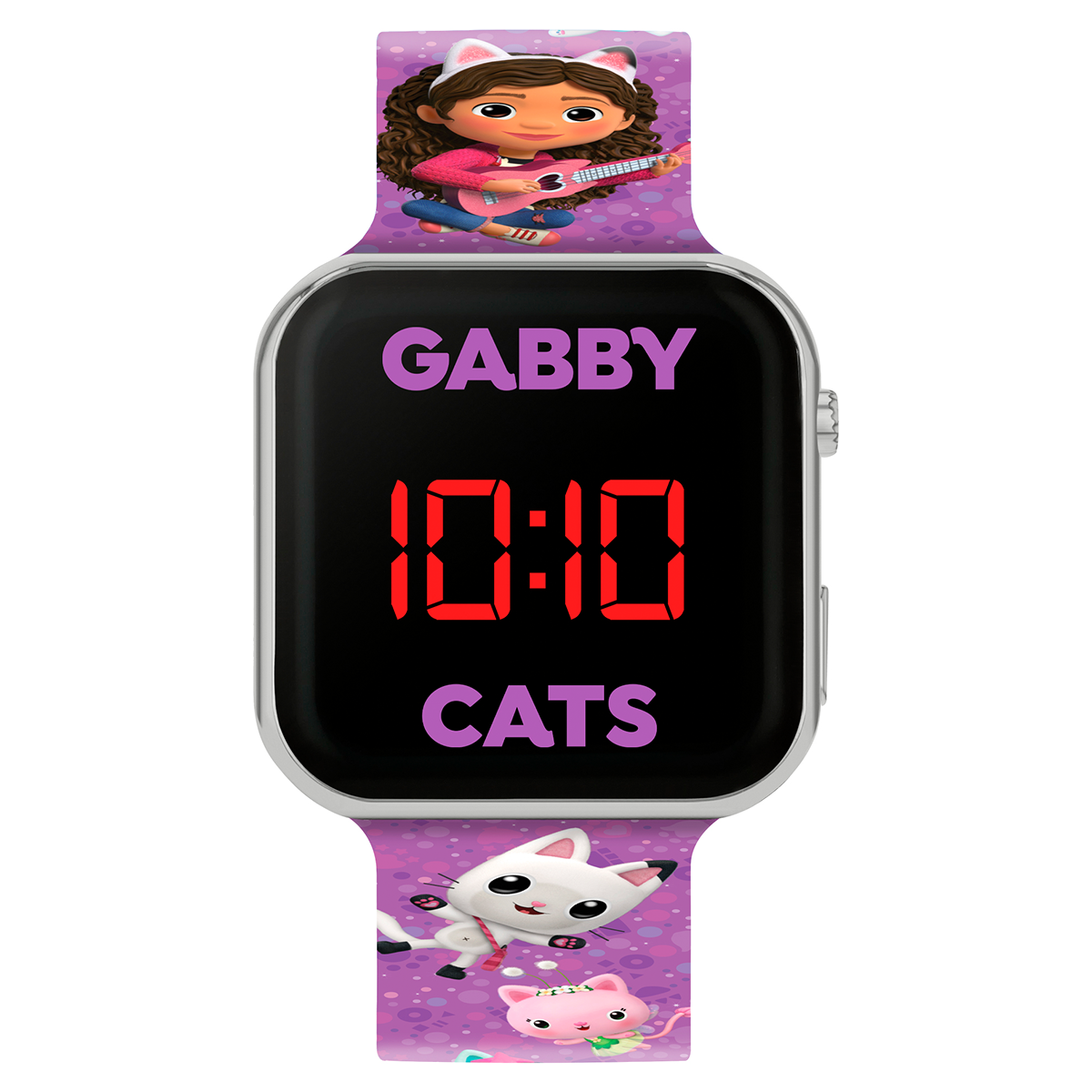 Disney Gabby Purple Printed Strap LED Girls Watch - GAB4033ARG