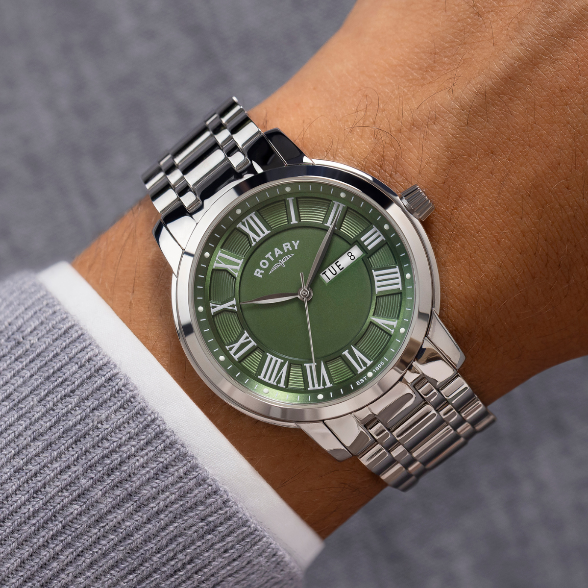Rotary Men's Heritage Stainless Steel Bracelet Watch - RGB10023/24