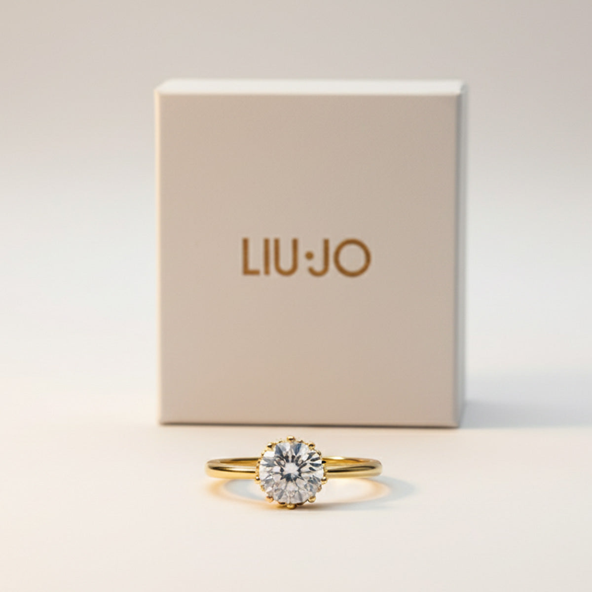 Liu Jo crystal crown gold ring - LJ2581