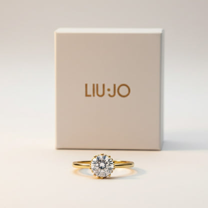 Liu Jo crystal crown gold ring - LJ2581