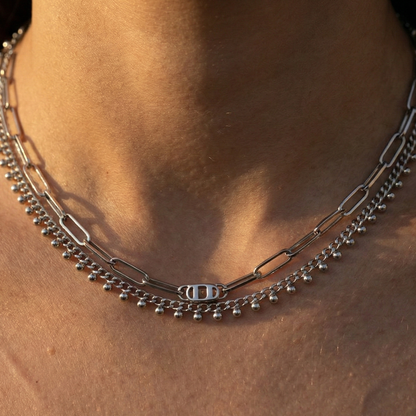 Liu Jo Rivet Silver Necklace - LJ2998