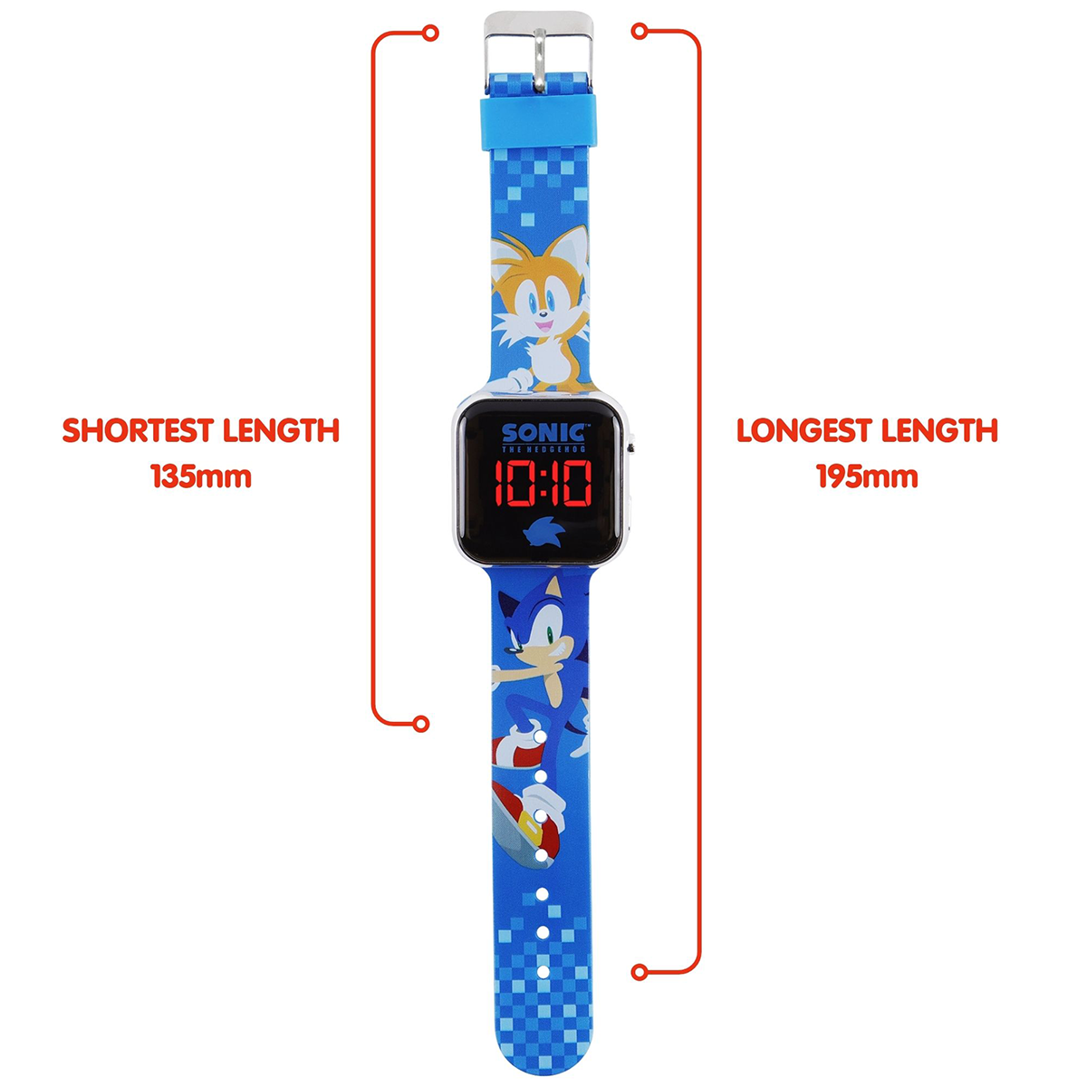 Sonic The Hedgehog 2 Blue LED Printed Boys Watch - SNC4198M