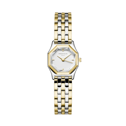 Rosefield Gemme White, Two Tone Steel Gold - GWSSS-G03