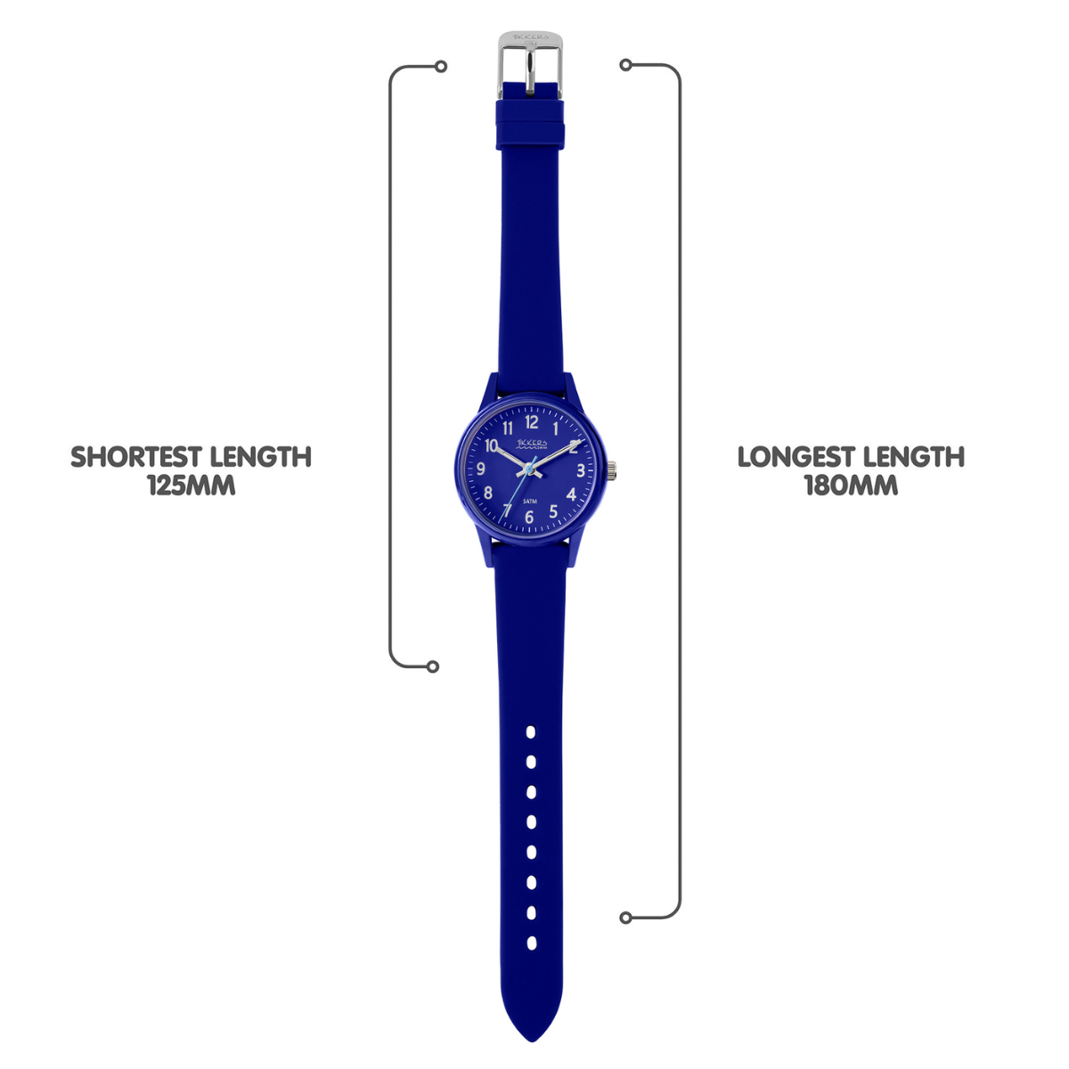 Tikkers Blue 50M Water Resistance Silicone Strap Watch - TK0219