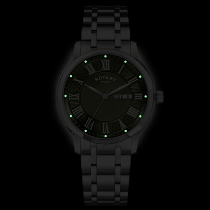 Rotary Men's Heritage Stainless Steel Bracelet Watch - RGB10023/24
