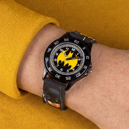 Batman Time Teacher Dial Quartz Watch with Silicone Strap for Kids - BAT9504
