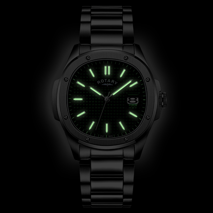 Rotary Men's Apex 100 Green Dial Stainless Steel Bracelet Watch - GB05575/24
