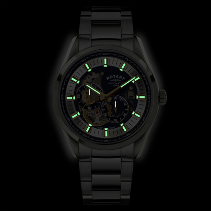 Rotary Men's Seamatic Eclipse 100M Water Resistance Stainless Steel Bracelet Watch - RGB10007/05