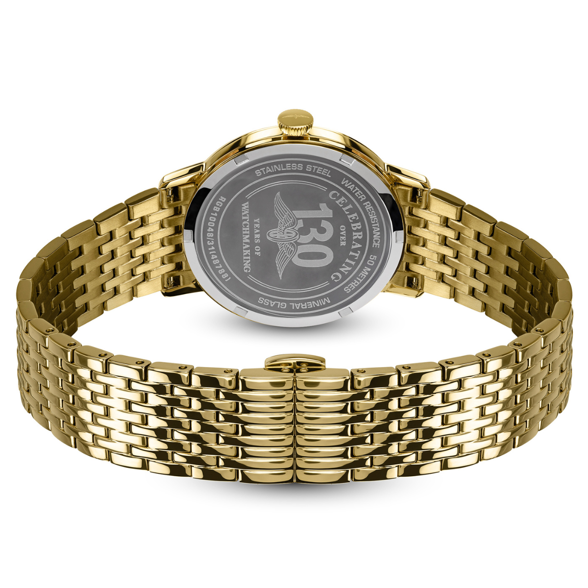Rotary Men's 1895 Gold Plated Stainless Steel Bracelet Watch - RGB10048/31