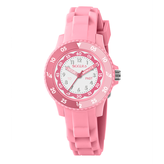 Tikkers Pink Silicone strap Timer Teacher Watch - ATK1098
