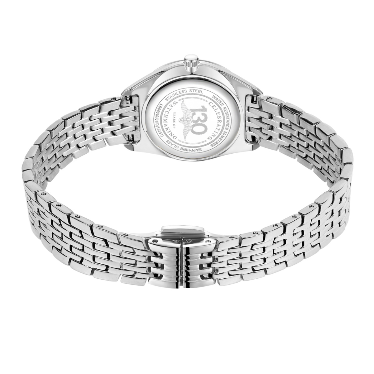 Rotary Ladie's Ultra Slim Stone Set Mother Of Pearl Stainless Steel Bracelet Watch - LB08010/07/D