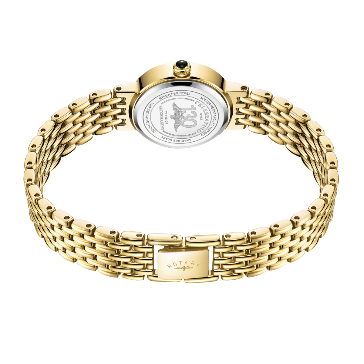 Rotary Ladies Heritage Diamond Mother Of Pearl Dial Gold Plated Stainless Steel Bracelet Watch - LB00900/41/D