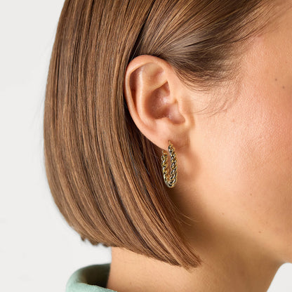 Liu Jo Noir Golden Hoops - LJ2408