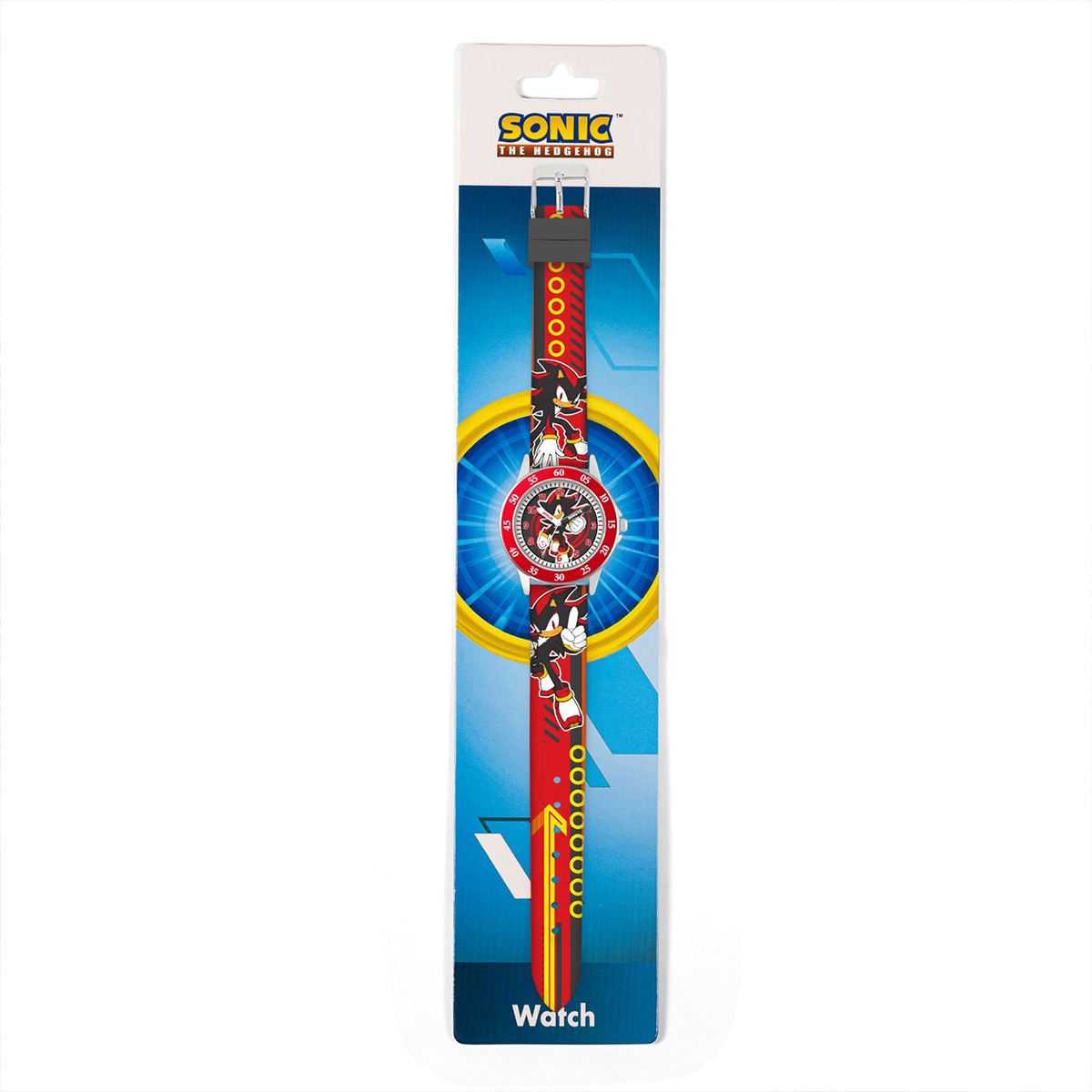 Shadow the Hedgehog Time Teacher Dial Quartz Watch with Silicone Strap for Kids - SNC9060M
