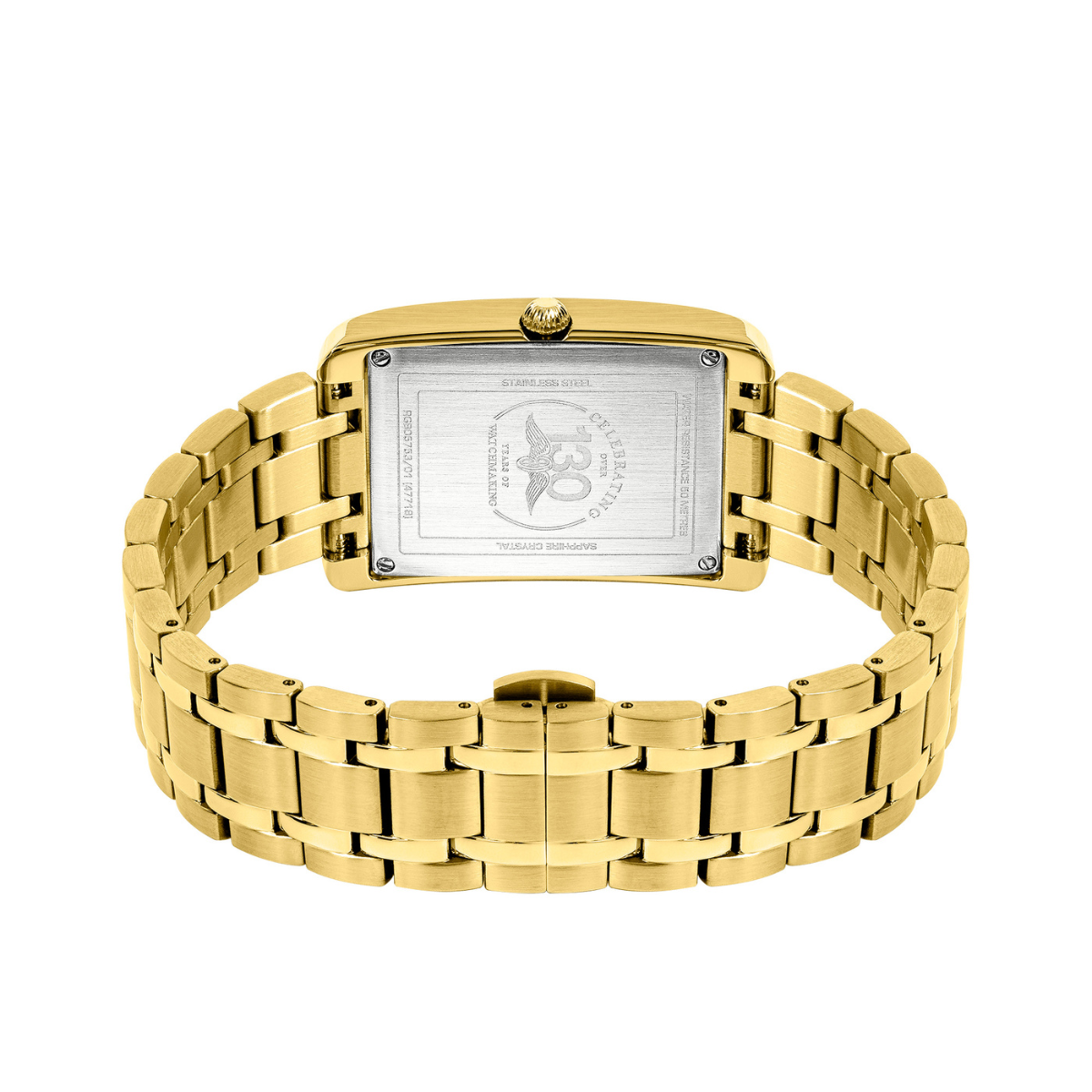 Rotary Men's Heritage Astoria Rectangular Gold Plated Stainless Steel Bracelet Watch - RGB05753/01