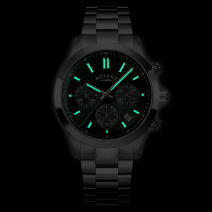 Rotary Men's Heritage Chronograph Stainless Steel Bracelet Watch - RGB10069/24