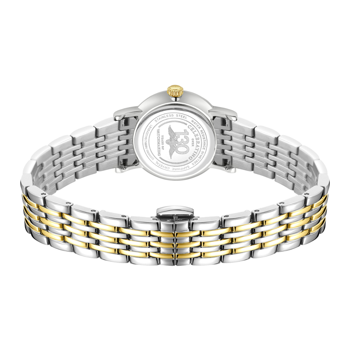 Rotary Ladies Heritage Silver Dial Silver & Gold Plated Stainless Steel Bracelet Watch - LB05421/70