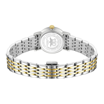 Rotary Ladies Heritage Silver Dial Silver & Gold Plated Stainless Steel Bracelet Watch - LB05421/70