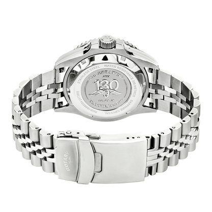 Rotary Men's Seamatic GMT 300M Water Resistance Blue Dial Stainless Steel Bracelet Watch - RGB10005/04